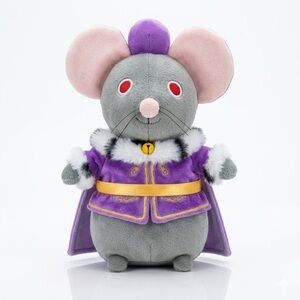 Nutcracker Mouse King Plush Doll Purple Royal Cape Red Eyes 11” Toy